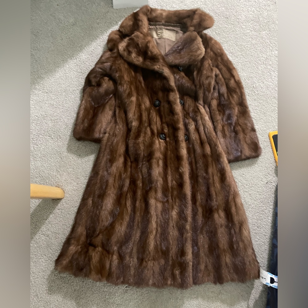 Saks real fur coat